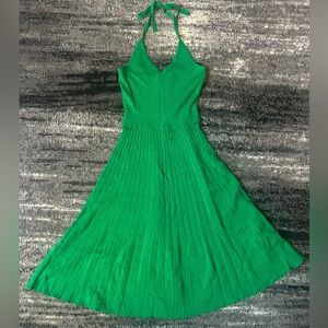 A NEW DAY Vibrant Green Halter Midi Sweater Dress
